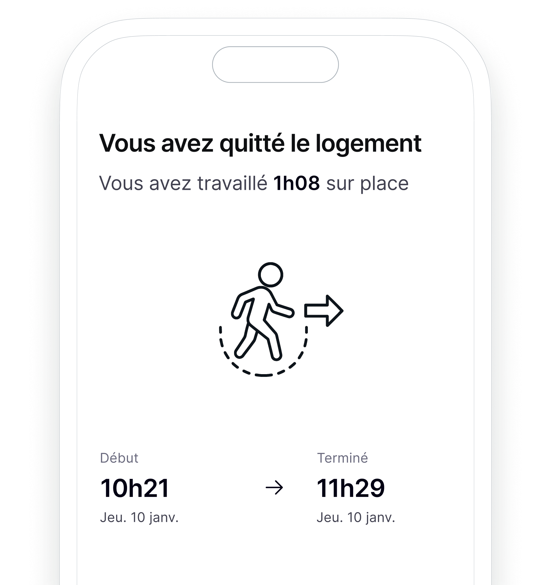 Aperçu de Déconnexion automatique au départ
