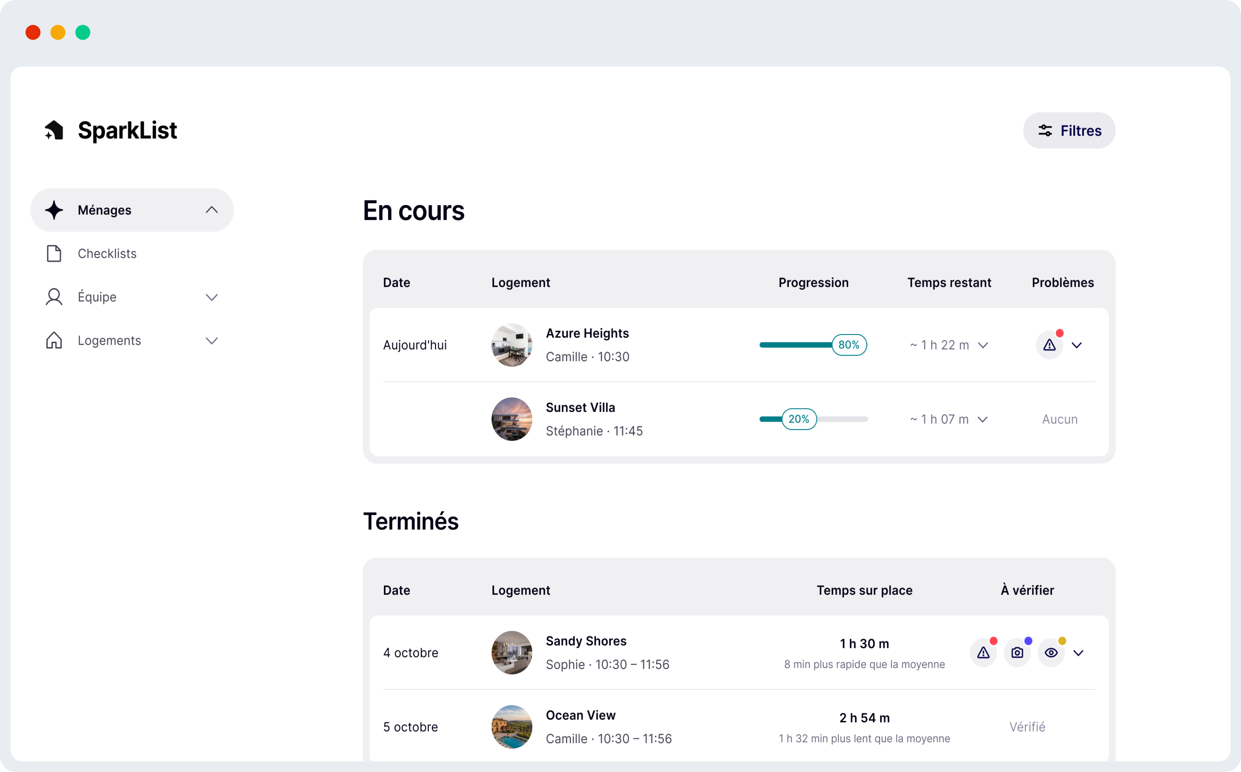 SparkList sur iOS, Android, MacOs et Windows